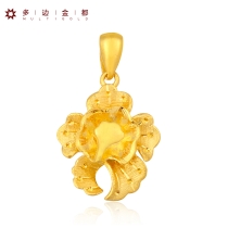 足金花形吊墜3.91g3.91g