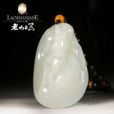 羅永東大師作品和田玉把件獸和田玉把件帶證書玉質細膩