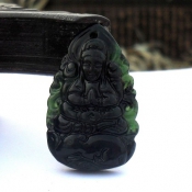 藍(lán)田墨玉生肖鼠本命佛千手觀音