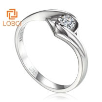 洛宝希 女士钻石戒指 求婚定情钻戒 订婚结婚戒指 裸钻定制 L156