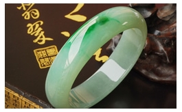 天然翡翠手鐲--笑滿青山精品老坑冰種高綠飄花細潤優雅華麗圓鐲(57)