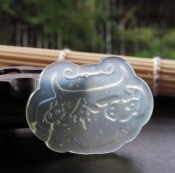 冰透水綠岫巖玉精致長命百歲平安玉鎖/岫玉長命鎖玉佩/玉石玉鎖吊墜/玉緣軒正品