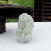 天然A貨飄綠翡翠玉貔貅掛件