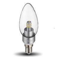 LED透明球泡玉米灯德力西LED节能灯泡E14型号3WLED透明球泡冷白/暖白玉米灯