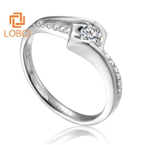 洛宝希女士钻石戒指求婚结婚钻戒3EX完美切工裸钻定制LA182