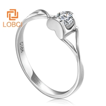 洛宝希女士钻石戒指求婚定情钻戒订婚结婚戒指裸钻定制L166
