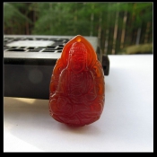 A級紅瑪瑙生肖狗守護神阿彌陀佛/瑪瑙玉本命佛阿彌陀佛/生肖豬狗護身符保平安/玉緣軒正品