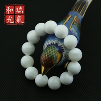 瑞氣和光CQ0029男女情侶款正品純天然硨磲佛珠手串純白硨蟝單圈手鏈