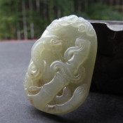精美天然和田玉生肖蛇掛件/和田玉辟邪護身十二生肖蛇項墜/生肖玉蛇玉佩/玉緣軒正品