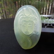 純天然遼寧岫巖玉觀音頭掛件/玉緣軒正品