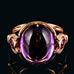 金和缘紫晶戒指