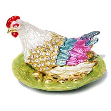精美合金鑲鉆工藝品★招財(cái)雞擺件★生日禮物辦公室風(fēng)水?dāng)[件禮品家居飾品