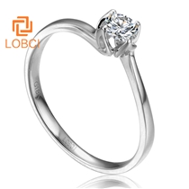 洛宝希女士钻石戒指求婚定情钻戒订婚结婚戒指裸钻定制L235