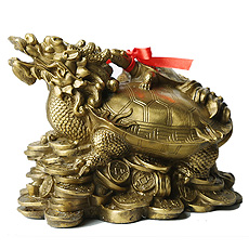 銅質元寶龍龜擺件★大號龍龜家居風水工藝品擺設★旺財招財化煞化太歲