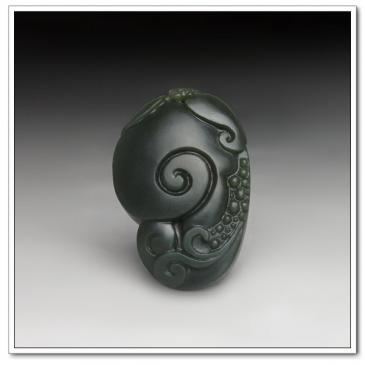 青玉掛件福壽如意