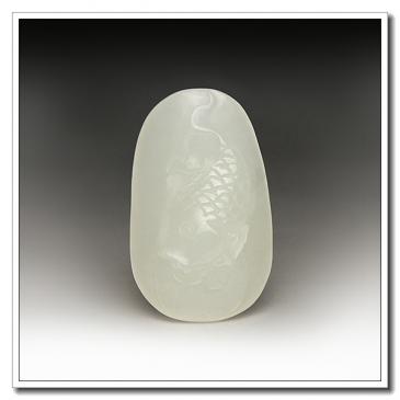 和田白玉掛件連年有余(一口價(jià))
