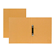 再生纸文件夹(环式) A4 2孔 / 米色