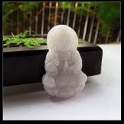 緬甸翡翠A貨玉觀音掛件