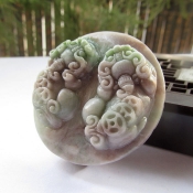純天然南陽獨(dú)山玉雙貔貅皮帶扣