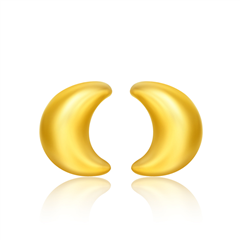 【網(wǎng)店尊享款】日月星云電黃金足金耳環(huán)