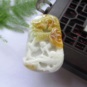 精品翡翠A貨招財開運玉麒麟掛件