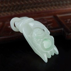 天然翡翠吊墜★佛手來(lái)財(cái)★招財(cái)祈福平安辟邪