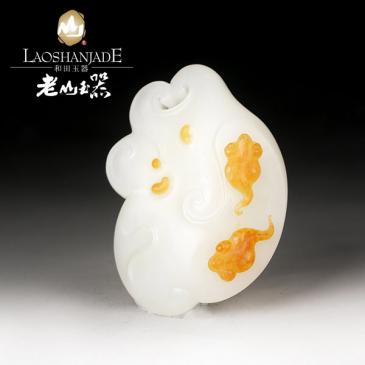 楊子作品和田玉羊脂玉籽料掛件連年有余栩栩如生