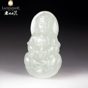 和田玉掛件觀音男款吊墜掛件觀音