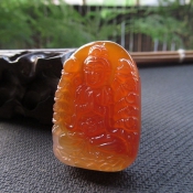 純天龍巴西紅瑪瑙本命佛千手觀音掛件