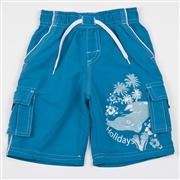 幼男童蓝色沙滩裤