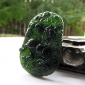 精品墨綠岫玉麒麟玉佩/岫巖玉麒麟掛件項墜/開光玉麒麟辟邪助事業/玉緣軒正品