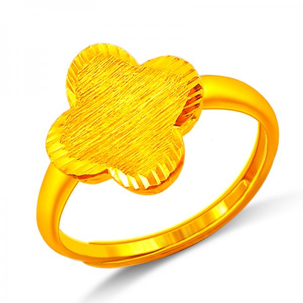 24K純金999足金戒指結婚黃金戒指足金戒指