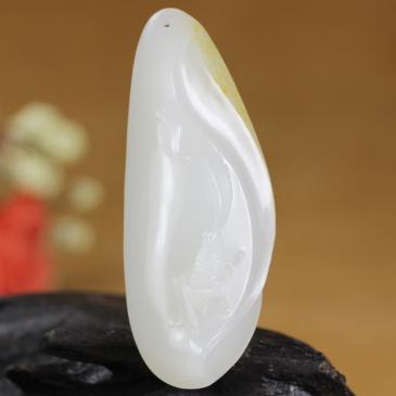 老山玉器林光大師新疆和田玉羊脂白玉掛件一日成帥精雕吊墜