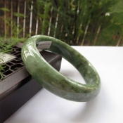 天然緬甸A貨翡翠油青色玉手鐲