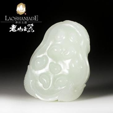 周雁明作品和田玉手把件蓮蓬玉質(zhì)細(xì)膩雕工細(xì)致帶證書