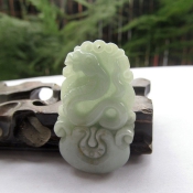 天然緬甸A貨翡翠玉生肖蛇吊墜