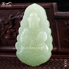天然和田玉老玉屬龍屬蛇本命佛吊墜★手工雕刻大號普賢菩薩掛墜★開光本命佛護身符玉器禮品