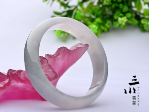 冰糯種多彩天然A貨翡翠圓鐲
