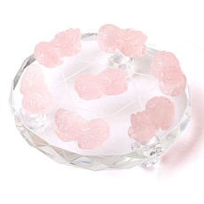 天然粉水晶貔貅七星陣擺件★皮休家居吉祥用品擺設★旺桃花增情緣