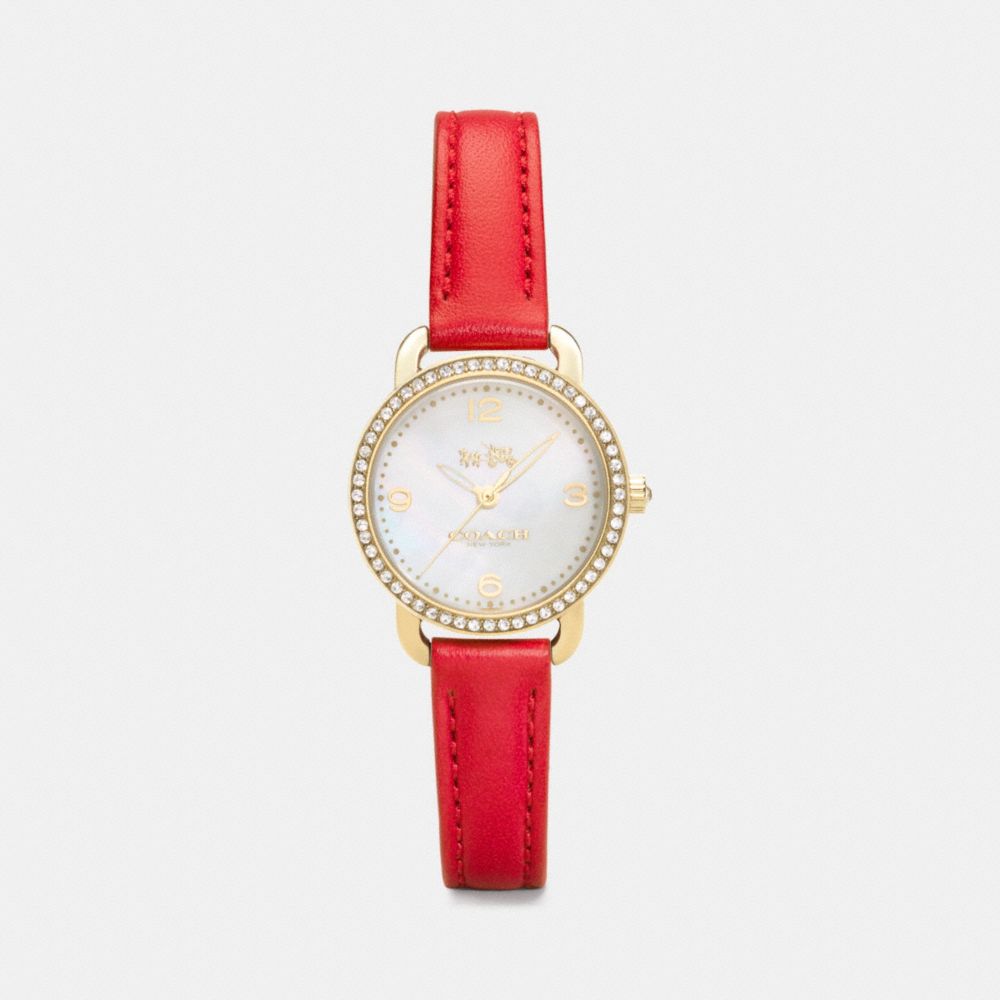 DELANCEY镀金珍珠母系列表带手表
