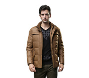 Camel駱駝男士休閑羽絨服短款羽絨外套FW12DS091001