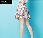 Camel駱駝女裝2015夏季新款淑女氣質百搭幾何印花A字半身裙C5BK70292