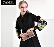 Camel駱駝女裝2015春裝新款時尚歐美修身外套中長款顯瘦女款風衣C5AFY0007
