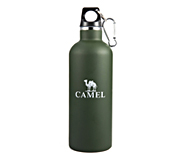 CAMEL骆驼户外水壶 野营装备0.5L轻便携带水壶窄口金属不锈钢水瓶 5W3G3104