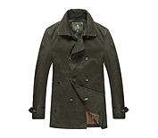 Camel駱駝男士雙排扣風衣休閑翻領外套FW13JS120192