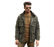 Camel駱駝休閑可脫卸帽棉衣男士棉服FW12XS077002
