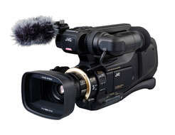 JVC(加送VF808電池)專業高清閃存攝像機(婚慶專用2400萬像素1/2.3背照式COMS雙卡同時錄制斷點續錄F1.2光圈廣角)JY-HM95