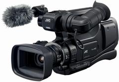 JVC(加送VF808電池)專業高清閃存攝像機(婚慶專用1200萬像素1/2.3背照式COMSF1.2光圈廣角雙卡雙電)JY-HM85ACM