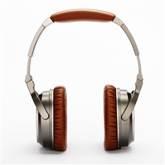 品胜耳机头戴式有线耳机HD500(钛金灰)棕色