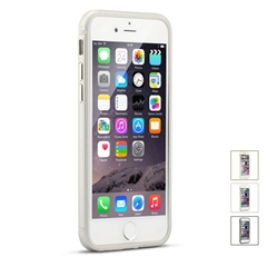 【特价超市】适用于iPhone6Plus保护壳双色一体式金属中框5.5”【银色】